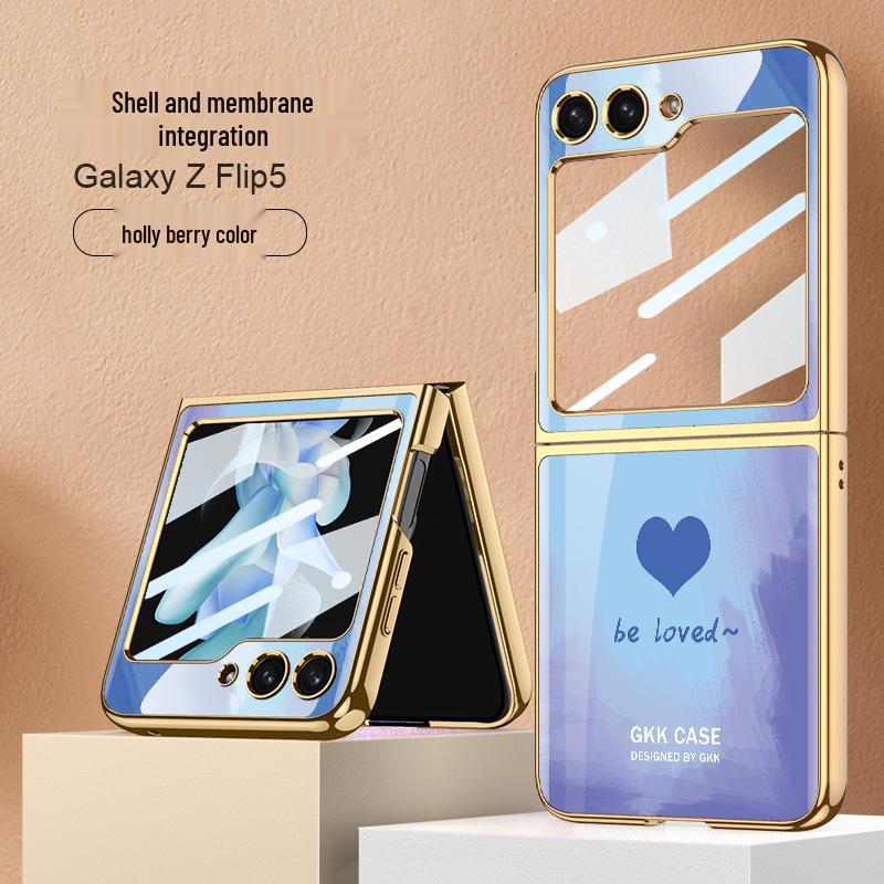 Samsung Z Flip5 Foldable Heart Design Screen Protection Case
