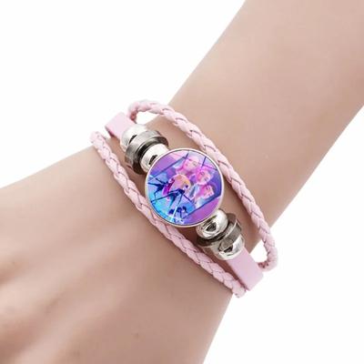 Kpop Demon Hunter Bracelet Huntrix Kpop Birthday Beaded Wristband Kpop Girls Bracelet Nacklace Accessories Birthday Party Gifts