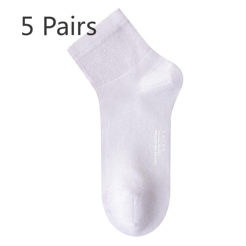 

5 пар женских летних тонких хлопковых симпатичных носков средней длины 5 Pairs фиолетовый/серый