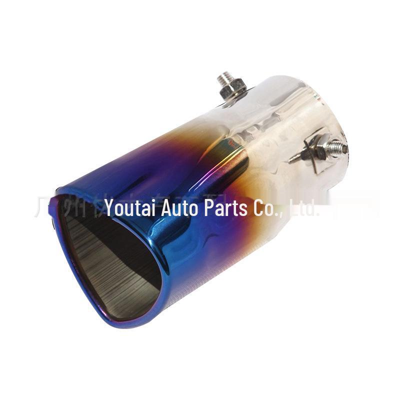 Heart-Shaped 63mm Stainless Steel Blue-Tinted Exhaust Muffler Tailpipe