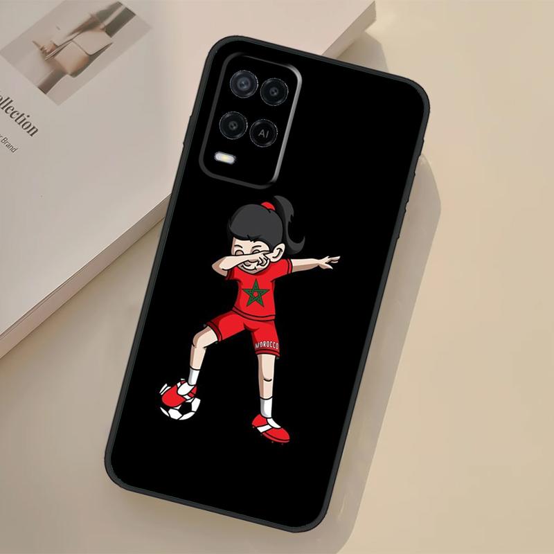 

Morocco Football Dabbing Girl Case For Oppo A94 A74 A54 A80 A60 A40 A18 A38 A58 A78 A98 A96 A76 A16 A15 A17 A57 A77 A5 Pro OPPO A96 4G