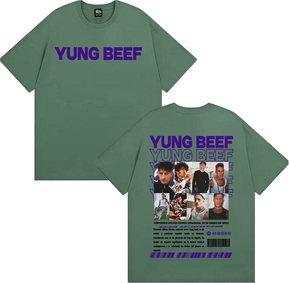 Rapper Yung Beef Album Tour Cover Merch Tshirts for Unisex Fashion Gothic Hip Hop T Shirt 100 Cotton Oversized Tshirt Streetwear