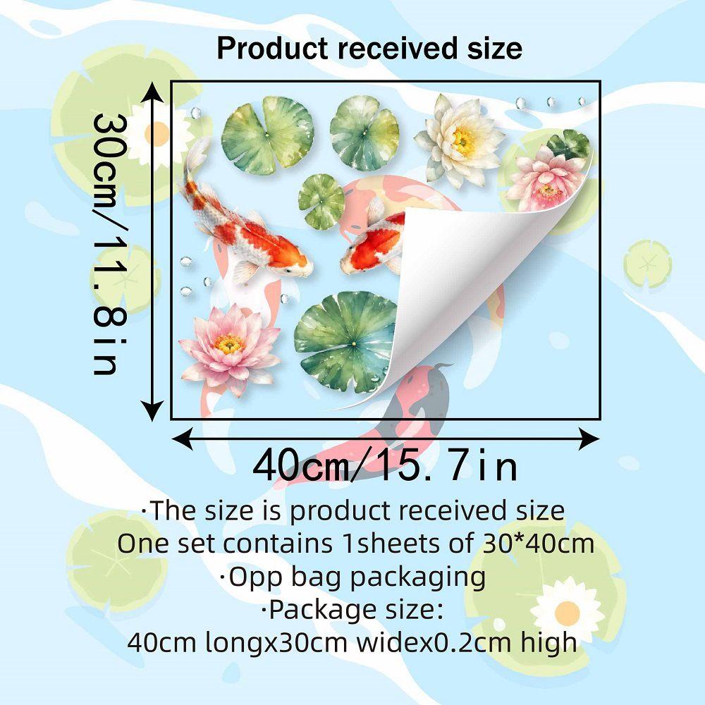 PVC Bathtub Decal Waterproof Koi Fish Sticker High Quality Sink Sticker