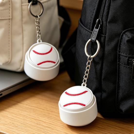 Keychain Pendant 3D Printing Precision Texture Football Basketball Tennis Sport Themed Key Chain Stress Relief Accessory