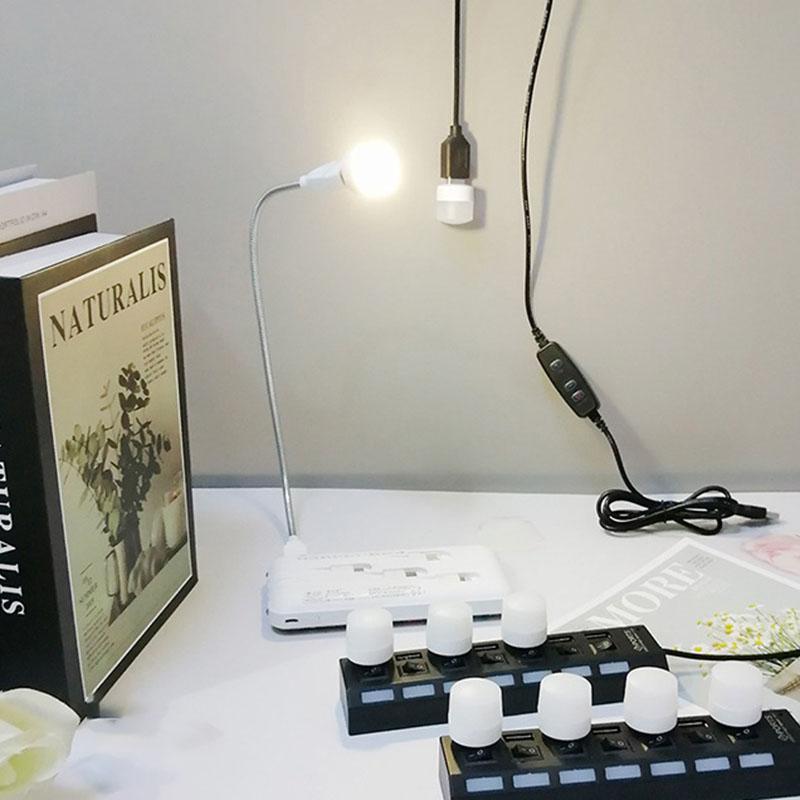 Mini 5V USB Charging Night reading Book Light LED USB Plug Lamp Eye Protection Lamps hose warm white