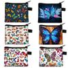 Butterfly Printed Children'S Change Bag Student Portable Card Bag Coin Key Storage Bag Polyester Clutch Bag