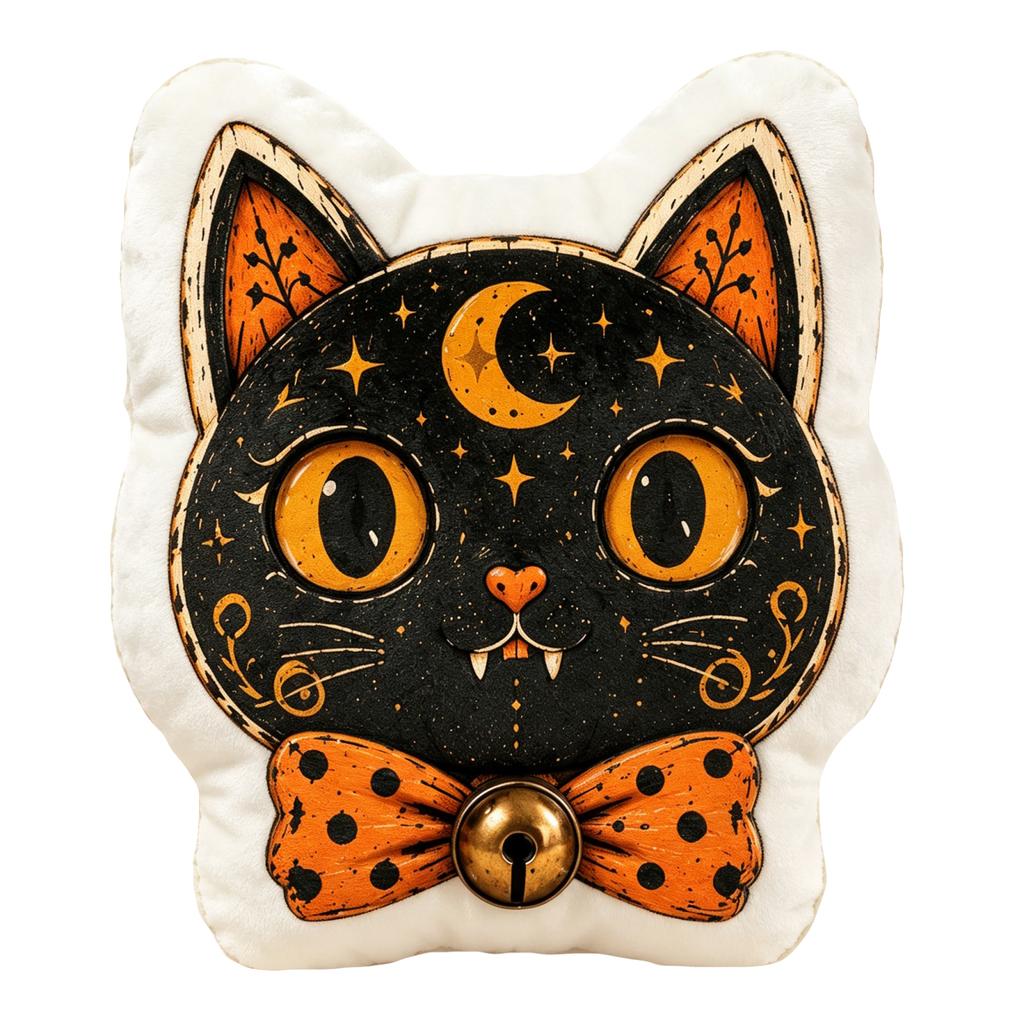 Vintage Halloween Double-Sided Print Novelty Shape Throw for Couch Decor