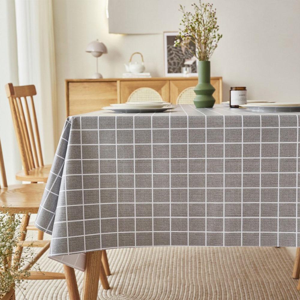 Durable 90x140cm Tablecloth Waterproof Oilproof Dining Table Colth Antifouling Rectangula Picnic Mat серый