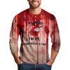 Men's Halloween Print Raglan Dralan Three-quarter Sleeve Casual Top