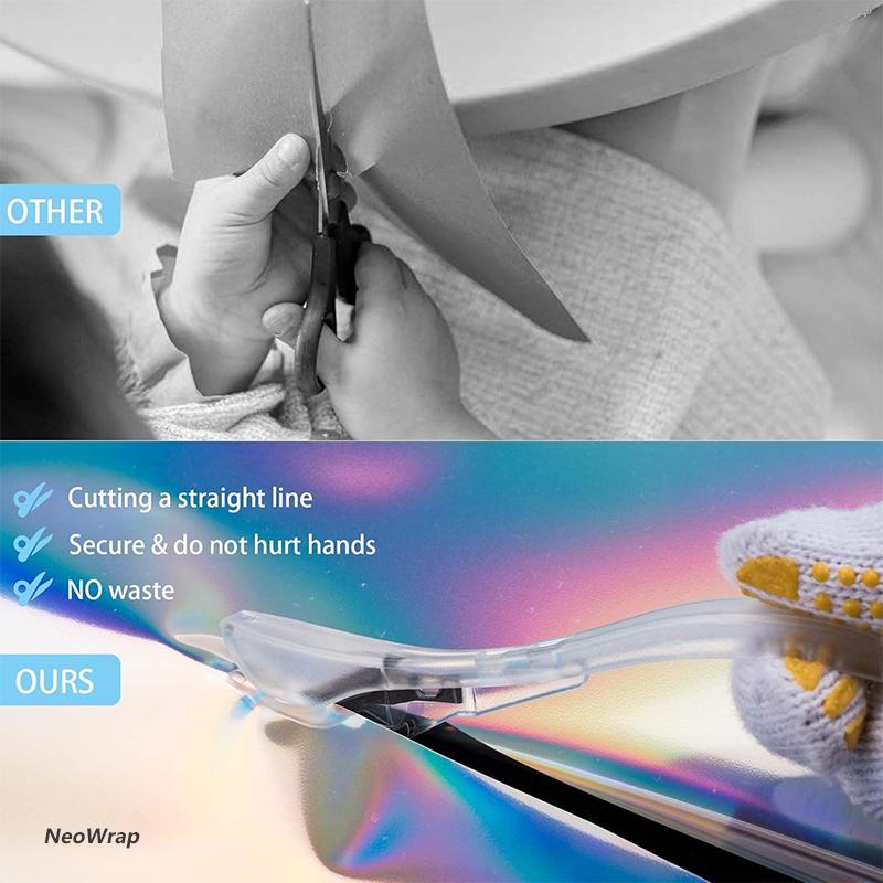 Multipurpose Vinyl Film Cutter - Safety Hidden Blade Tool for Gift Wrapping & Car Wrapping