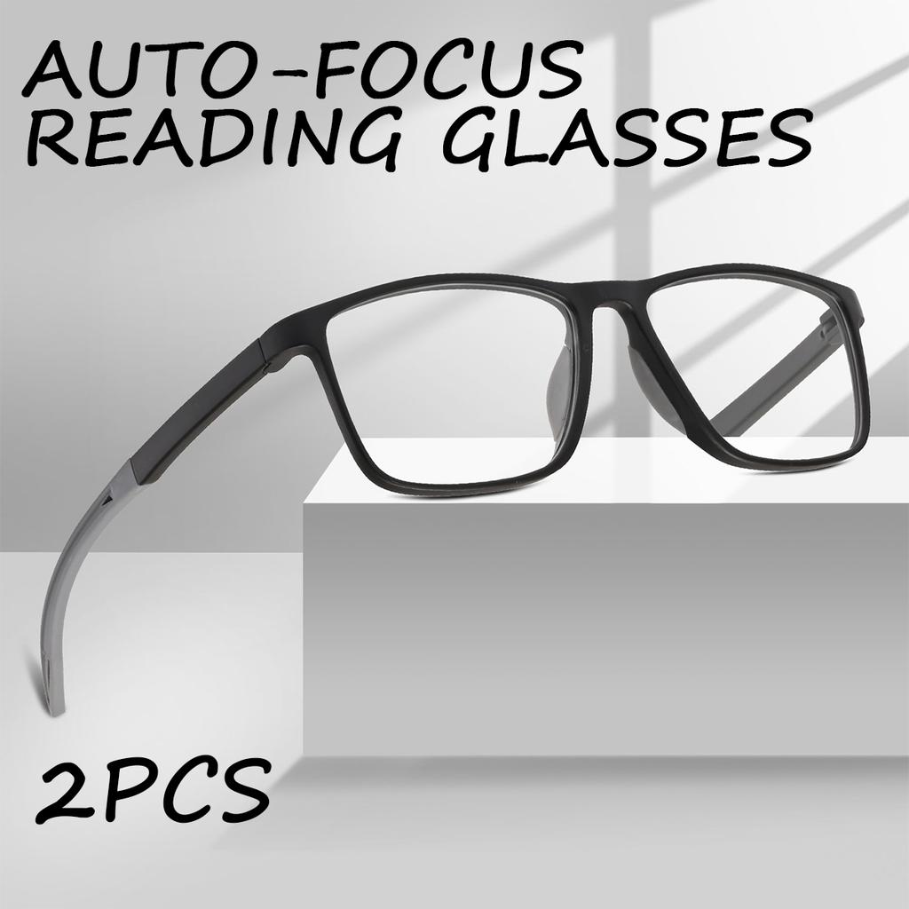 1PC Men And Women's Autofocus Reading Glasses With Blue Light Filtering Metal Hinge Computer Reading Glasses