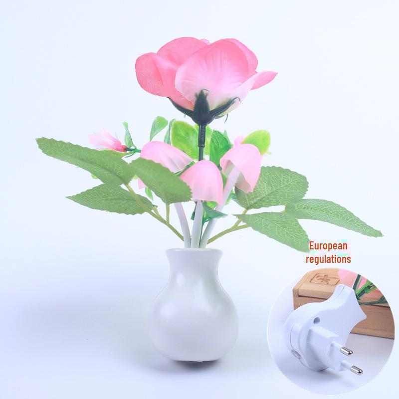 

Трансграничный светодиодный ночник-тюльпан: Встраиваемая лампа-гриб с датчиком освещенности, соответствующая стандартам США/Европы. 0.5W