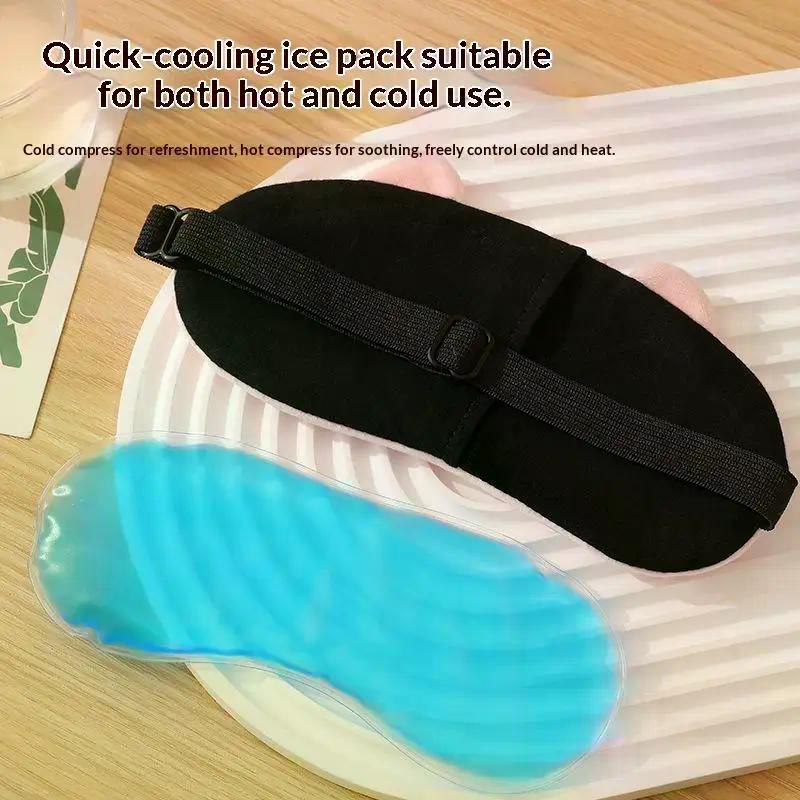 Compressa Fredda Kapybara Capibara Maschera per Dormire Traspirante Raffreddatore Gel Freddo Peluche Maschera per Occhi Comfort Riutilizzabile Viaggio Sonno