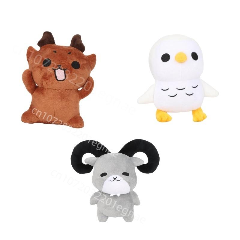 2026 New 99 Nights In The Forest Plush Game Merchandise Brown Stand And Sit Elk Deer White Owl Stuffed Doll Pillow For Kid Gifts