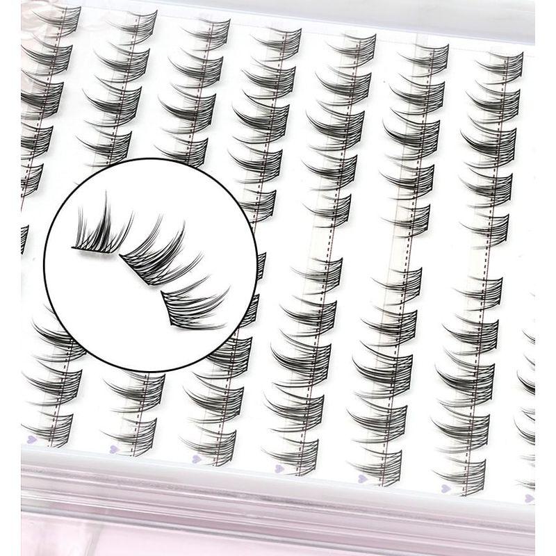 Lactacia - Kleberloses Multipack Falsche Wimpern Cluster / Pinzette / Set (Verschiedene Designs)