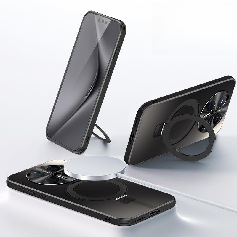 

Подходит для чехла для мобильного телефона Huawei Mate70pro, кронштейн-подставка, магнитная адсорбция M60, полная защита от падения, матовый, высококлассный, для деловых мужчин Huawei Mate 40