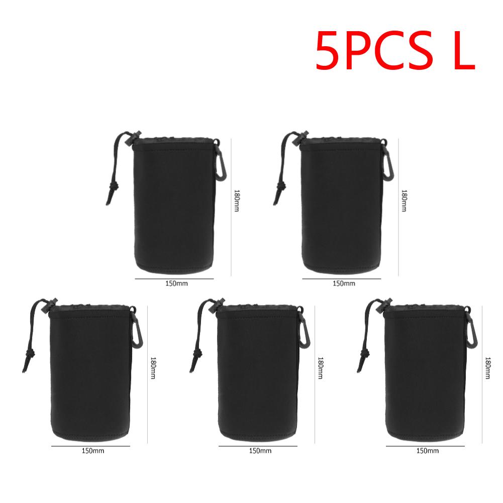 Camera Lens Bag Waterproof Soft Neoprene Camera Lens Pouch Bag Drawstring Protector Case with S M L XL Size
