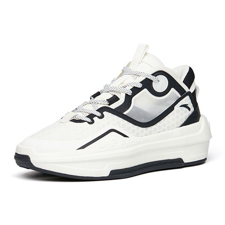 Anta C37 2.0 Comfortable Lightweight Mid-Top Sneakers Men Sneakers White Black 912228082-4