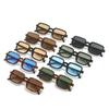 Retro Square Frame Leopard Sunglasses UV400 Protection Beach Travel Streetwear Black Shades Gradient Eyewear for Women & Men