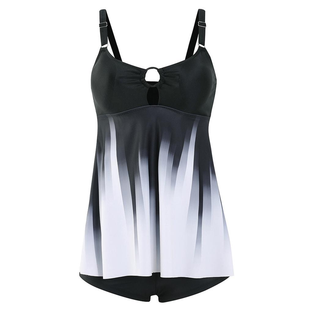 Women's Split Fashion Sexy  Printed Skirt Swimsuit With Chest Pad Without Steel Support