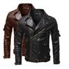 Men's Autumn and Winter New Personalized Outdoor Leather Jacket Slim Multi-pocket Zipper Jacket for Men