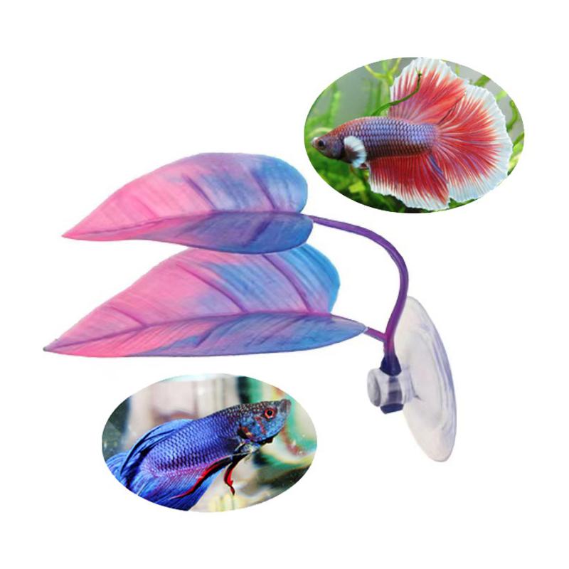 1/2pcs Artificial Aquatic Plant Aquarium Landscaping Artificial Betta Fish Leaves Resting Leaves Spawning Leaves