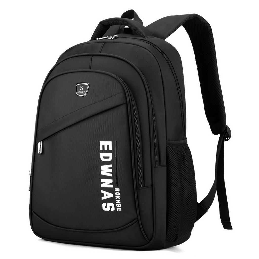 Letter Printed Simple Backpack With Large Capacity For Men Business Bag Computer