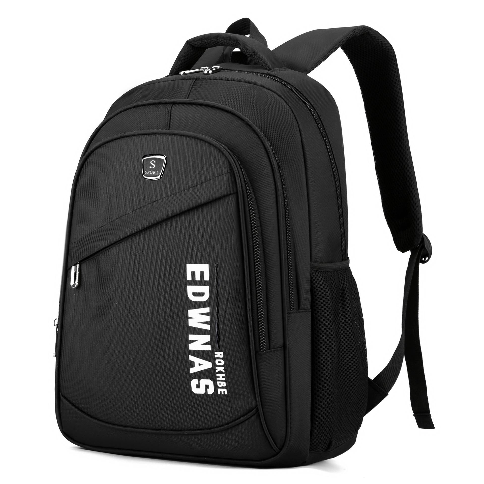 

Letter Printed Simple Backpack With Large Capacity For Men Business Bag Computer чёрный