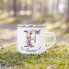 Personalisierte Tasse Floraler Initialen Name Tasse Individuelle Kaffee Heißschokolade Tassen Hochzeit Geburtstag Muttertag Weihnachten Geschenke für Sie