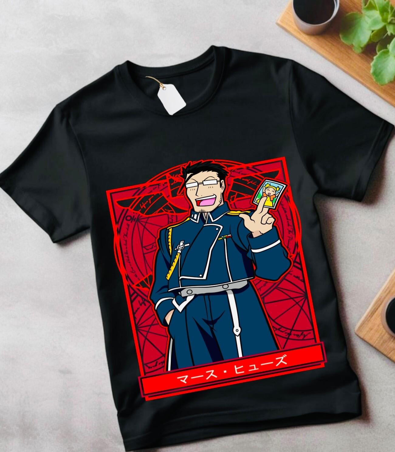 

Fullmetal Alchemist T-Shirt Mens Womens Tees Top Roy Mustang Lust FMA Anime Girl Gifts Shirt All Size XL