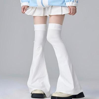 Medias de Pierna Y2K Elasticidad Adelgazantes Calcetines de Rodilla Estilo Japonés Femboy Picante Hasta la Rodilla Puños con Forma de Cuerno Accesorios Sexy