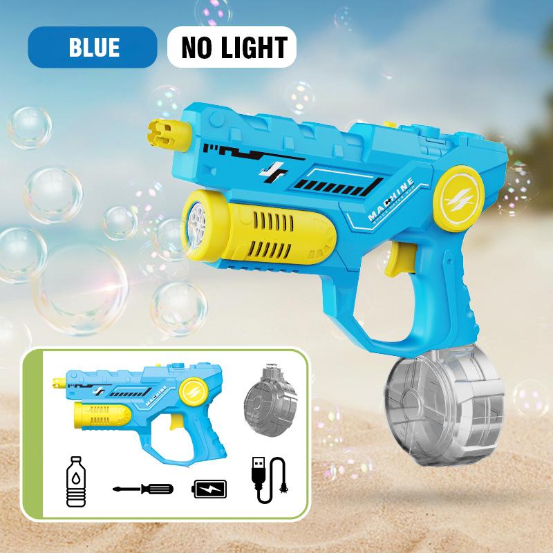 2026 Two-in-one Dual-function Electric Multi-shot Water Gun Bubbles Machine Soap Blowing Integrated Outdoor Toys for Kids Gifts