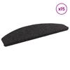 Self Adhesive Stair Protectors 15 pcs Black 80 x 28 x 3.5 cm