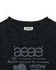 Eiieii Web Logo Crop Hairy Knit [Black]