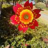 1Pcs Outdoor Kid Toy Sequin Flower Shaped Laser Handheld Windmill Home Garden Decoration Wind Spinner Whirligig Yard Decor