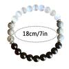 Naturlig Sten Pärla Skyddsarmband Svart Turmalin Selenit och Labradorit Armband 8mm Ädelstensarmband