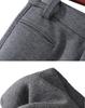 Women's High-Waist Gray Woolen Wide-Leg Pants - Fleece-Lined for Autumn/Winter, Thickened Drape, Narrow Straight-Leg Design
