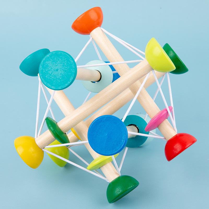 Wooden Inertia Trolley Toy for Toddlers: Develops Grasping and Muscle Skills