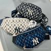 Korea MLB Yankees NY Monogram Embroidery Crossbody Waist Bag