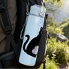 1PC Black Cat Carrying Shopping Bag 750ml Color Plastic Sports Water Bottle Leakproof Flip Straw Lid Suitable for Sports Office Home Use