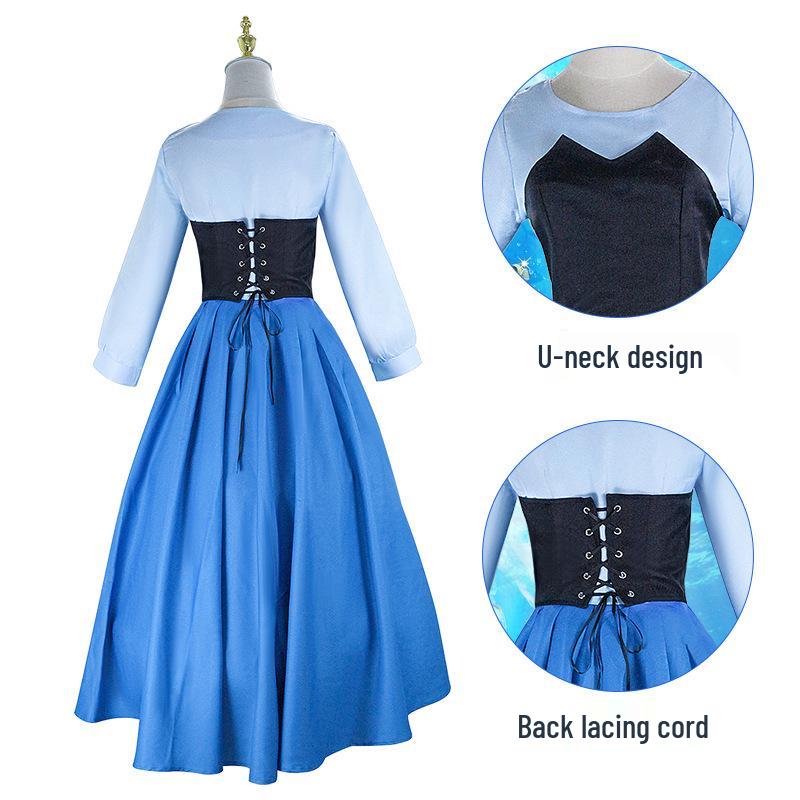 Ariel Mermaid Princess Hanfu Cosplay Costume for Women