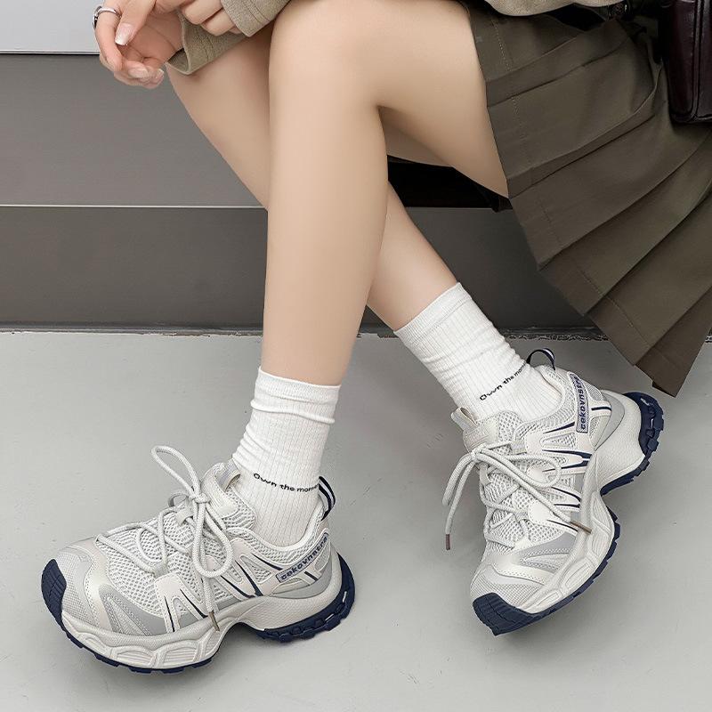 Dad shoes women's autumn new breathable mesh sports style casual shoes women's versatile platform single shoes running shoes