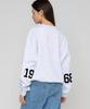 GRAVER [Unisex] Elbow 1968 Logo Sweatshirt_Melange White