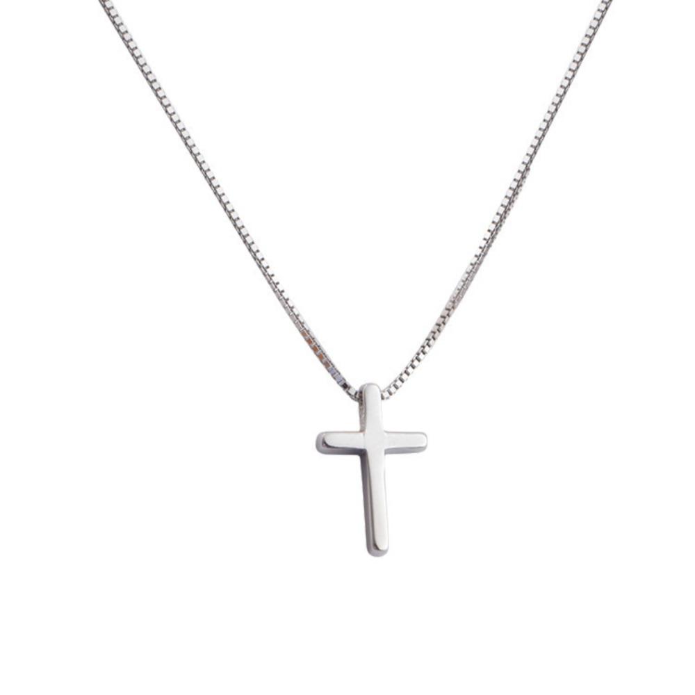 Glossy Cross Necklace Female Small Exquisite Cold Wind Advanced Sense Collarbone Chain Tide