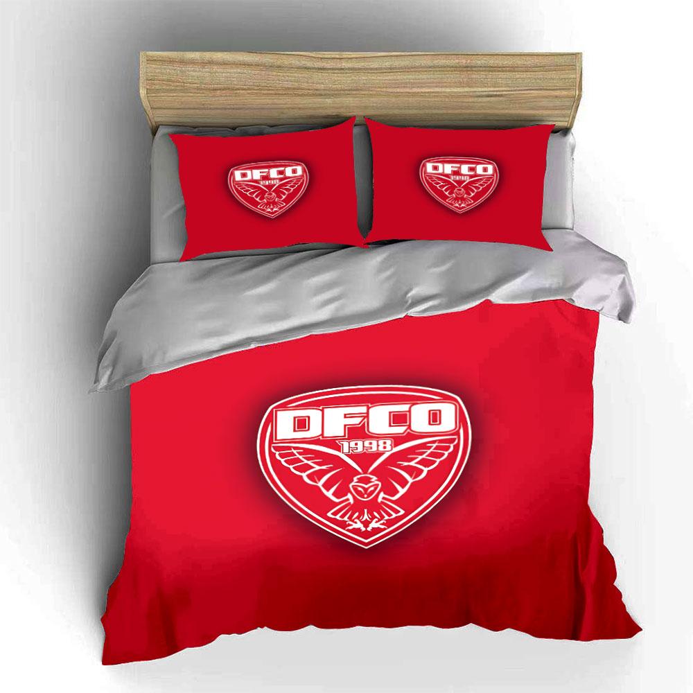 Red DFCO Logo Bedding Set Bedding Duvet Cover Set Duvet Cover Pillowcases  (1 * Duvet Cover 2 * Pillowcases, Without Duvet Insert)