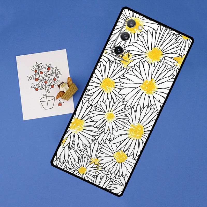 Daisy Flower Phone Case For Samsung Galaxy S25 Ultra S9 S10 S20 S21 S22 Plus S23 Ultra S24 FE Back Cover