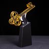 Glass Handicrafts Golden Key Transparent Crystal Trophy Customized Trophy Decorative Figurines Home Decoration Accessories