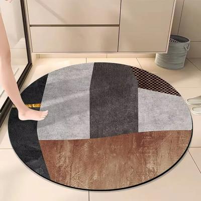 Nordic Light Luxury Round Carpets Modern Living Room Decoration Rugs Large Area Bedroom Decor Bedside Carpet Washroom Floor Mat