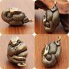 Brass python keychain pendant, men's and women's bags and pendants, small commodities, pure copper zodiac snake