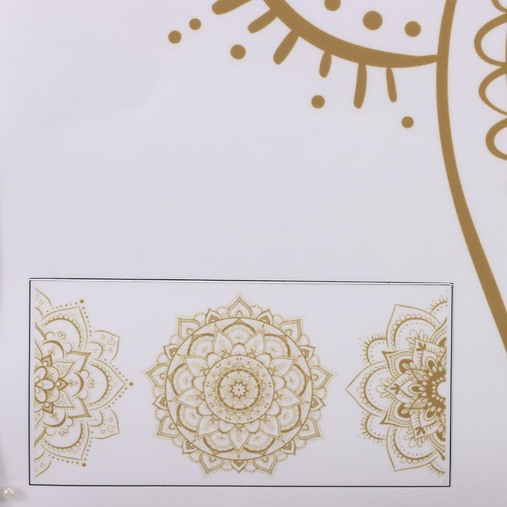 4 Pcs Gold Half Mandala Wall Decal PVC Wall Stickers Decor Boho Mandala Wall Sticker  Bedroom